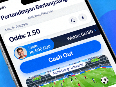 Ilustrasi fitur Cash Out di M88 Sports yang memungkinkan pengambilan keputusan sebelum pertandingan selesai
