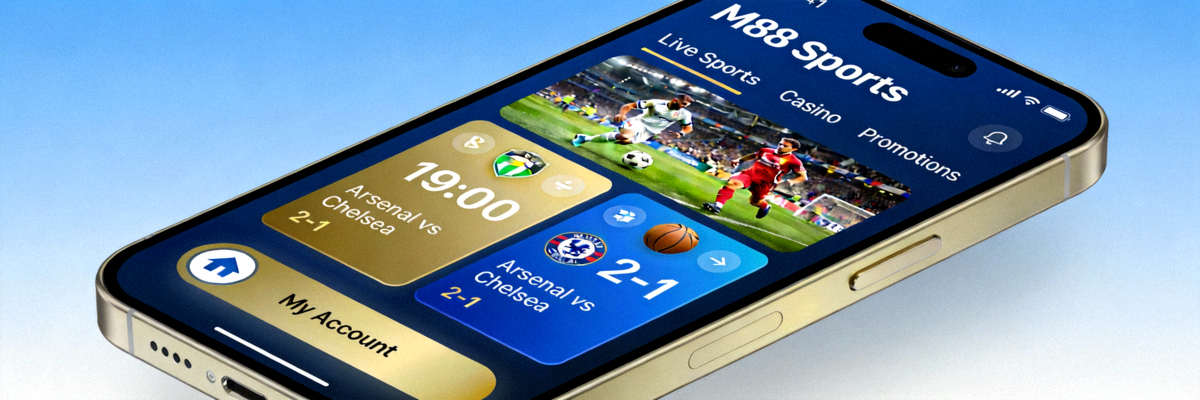 Tampilan aplikasi mobile M88 Sports yang dioptimalkan untuk smartphone