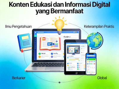 Konten edukasi dan informasi digital yang bermanfaat