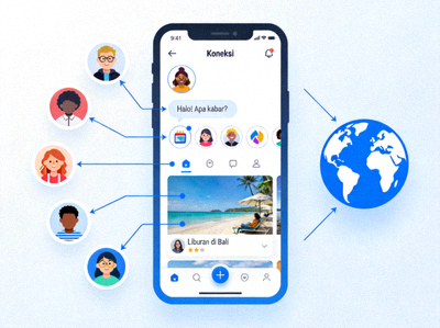 Platform komunikasi dan jejaring sosial untuk terhubung dengan orang lain